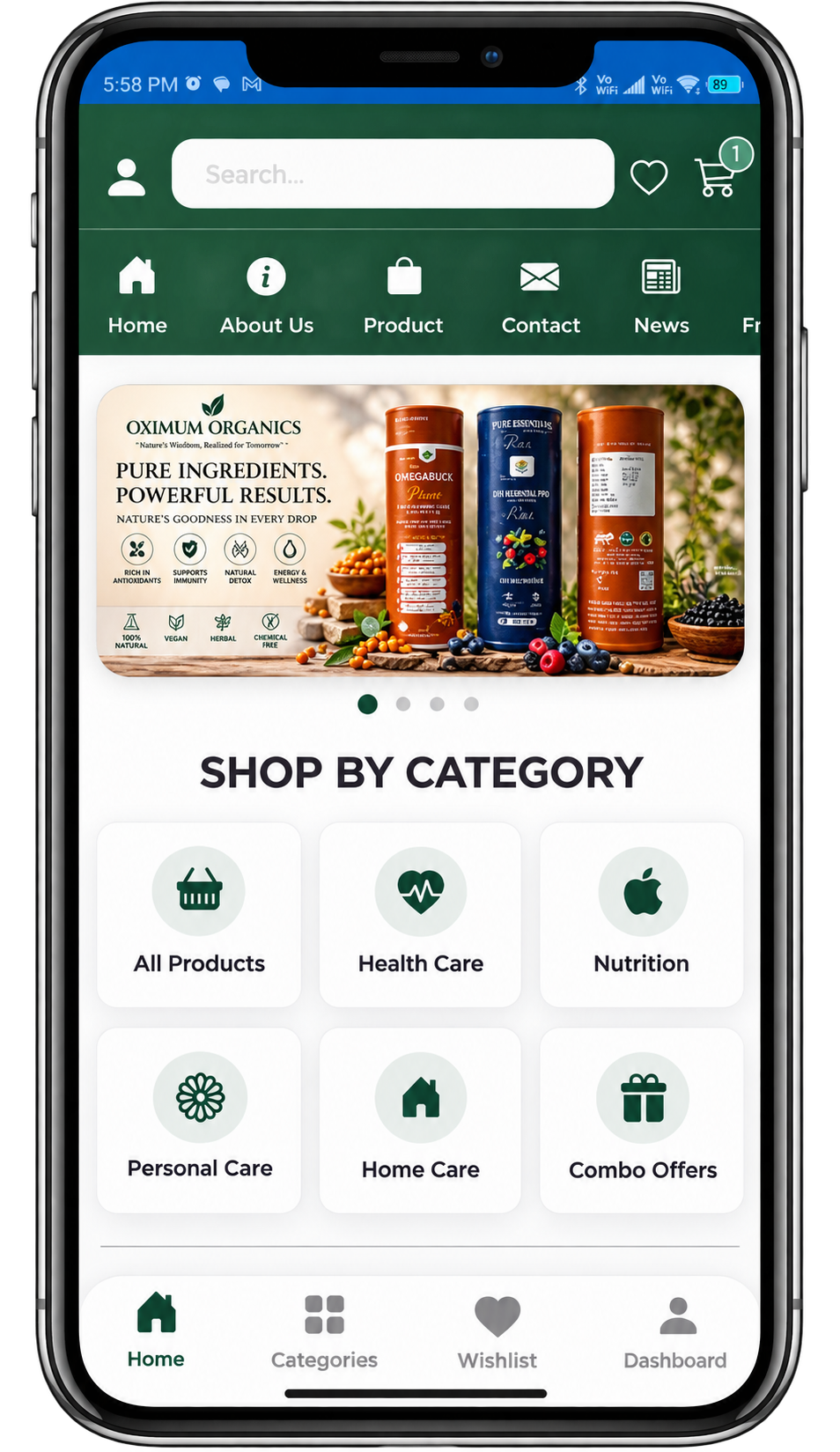 Oximum Organics App